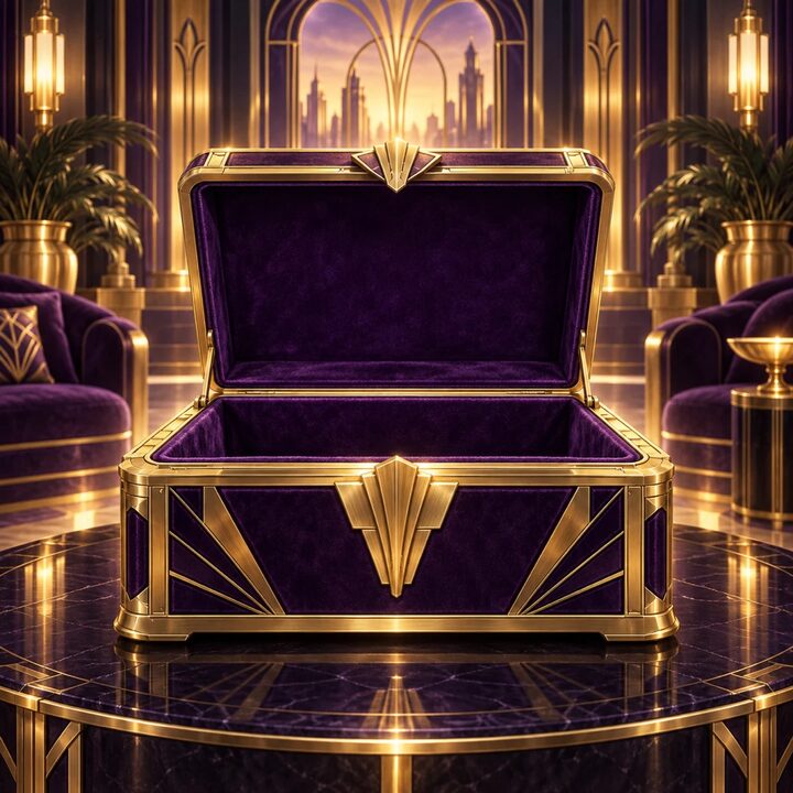 An empty velvet vault box, the Empty Vault artwork